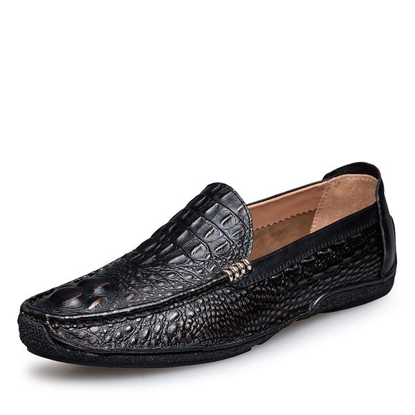 croc skin loafers