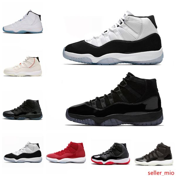 

11s mens basketball shoes sneakers new concord 45 platinum tint space jam gym red win like 96 xi designer sneakers men women sport shoes