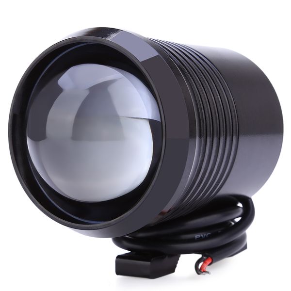 

2 pcs motorcycle headlight u2 1200lm 30w high low flash led driving spot head bulb light lamp headlight black silver
