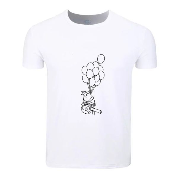

balloon up movie house students summer t-shirt custom casual short sleeve men women boys girls t shirt tees kids tshirt, White;black