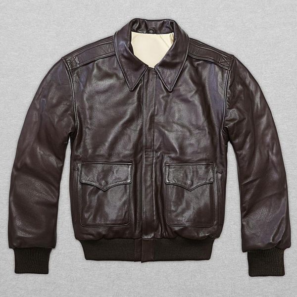 

2017 new men's genuine goat skin leather jacket fat loose big yards s-xxl casual russia winter coats ing, Black