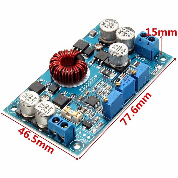 Freeshipping LTC3780 DC 5V ~ 32V a 1V ~ 30V 10A Modulo di ricarica regolatore automatico step-down 77,6 x 46,5 x 15 mm Circuiti integrati scheda