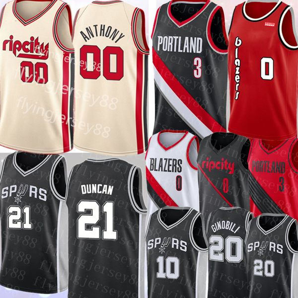 

Ncaa 00 carmelo anthony damian 0 lillard c j 3 mccollum jer ey tim 21 duncan manu 20 ginobili demar 10 derozan 4 white, Blue;black