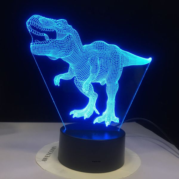 

3d dinosaur bulb boy kid gift led night light table lamp touch romantic holiday 7 colors change christmas party gift dropship