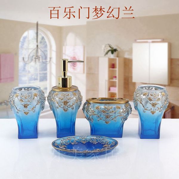 

2016 toothbrush holder bathroom set banheiro lemei european style bathroom toiletries resin five piece wash bath set wedding