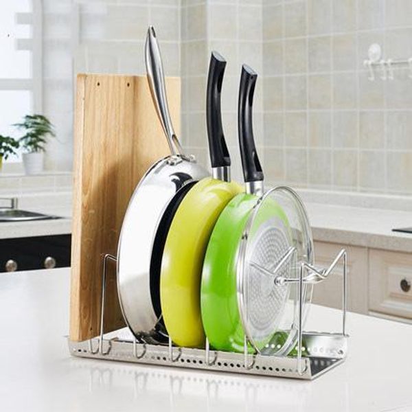 

нержавеющая сталь многофункциональных сковородки рубящих блок стойка горшок крышку отрезных хранения доски полка