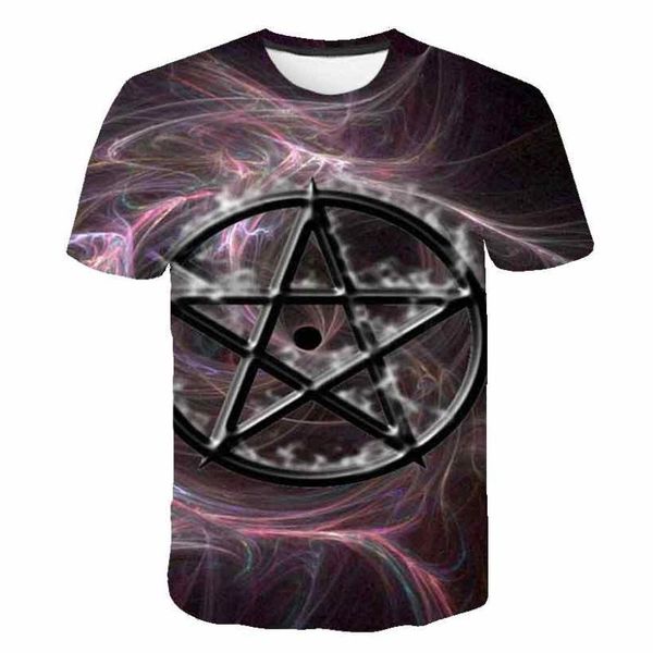 

2020 new three-dimensional abstract pentagonal heart t-shirts men's summer 3d print casual 3d t shirt tee s-6xl, White;black
