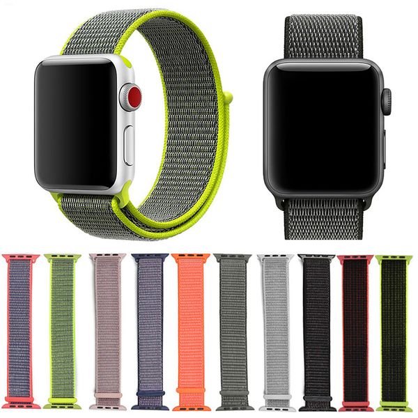 

Woven nylon port loop bracelet trap replacement wri t watch band watchband for apple watch erie 4 3 2 1 40mm 44mm 38mm 42mm belt fabric