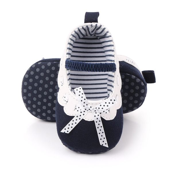 

baby girl bow shoes baby toddler princess dots striped newborn soft cotton toddler lace crib infant kid sole first walker