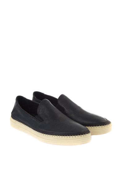 

pearl dark blue men 's loafer shoes 120130007815, Black