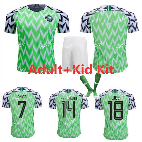 

2018 world cup home away kit kid kit jer ey ikel 10 iwobi 18 ahmed mu a 7 football hirt jer ey cami eta de futbol
