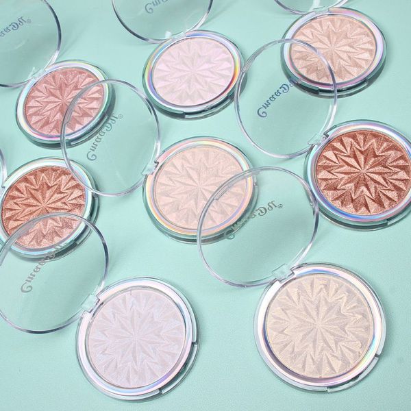 Cmaadu 8 cores de maquiagem shimmer highlighter iluminador rosto de contorno cosméticos pressionado em pó paleta de destaque clarear a pele 80 pçs / lote dhl