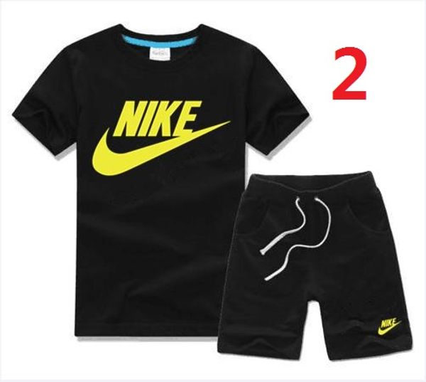 

sell 2020 new classic style children's clothing for boys and girls sports suit baby infant short sleeve clothes kids fashion set 2-6 a