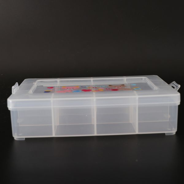 

clear plastic box storage organizer container, perfect for storing earrings, rings, beads and other mini goods