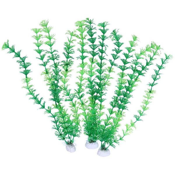 

3pcs aquarium decorations fish tank artificial plastic green water plants