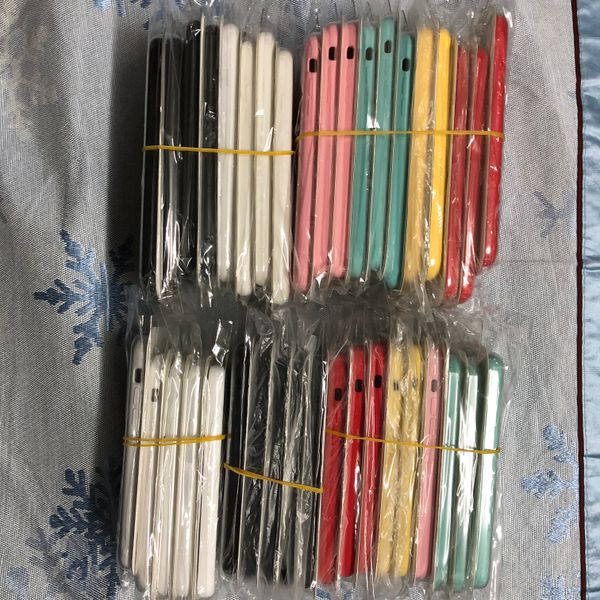 

100pc lot original ilicone ca e for 5 5 e 6 6 7 8 plu and for x official phone cover with logo and packing box