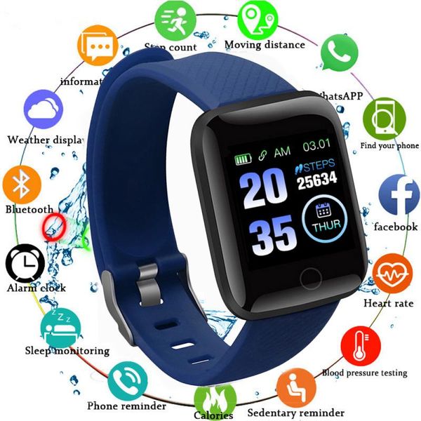 

d13 smart watches 116 plus heart rate watch smart wristband sports watches smart band waterproof smartwatch for android ios phone pk b57 r16