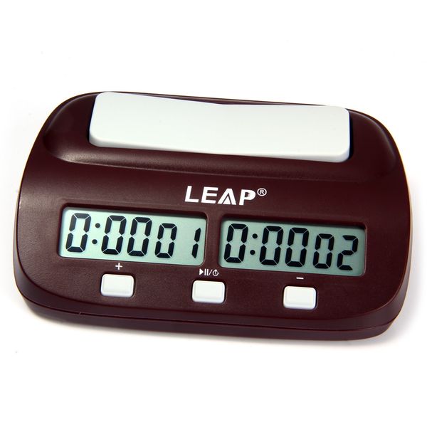 LEAP PQ9907S Orologio digitale per scacchi I-go Count Up Down Timer per competizione di gioco