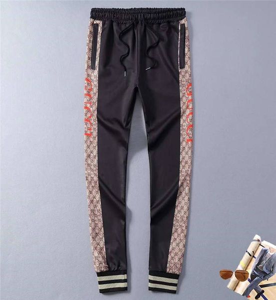 

designer mens luxury pants with letter printed drawstring sport pants joggers trouse sweatpants asian size m-3xl, Black