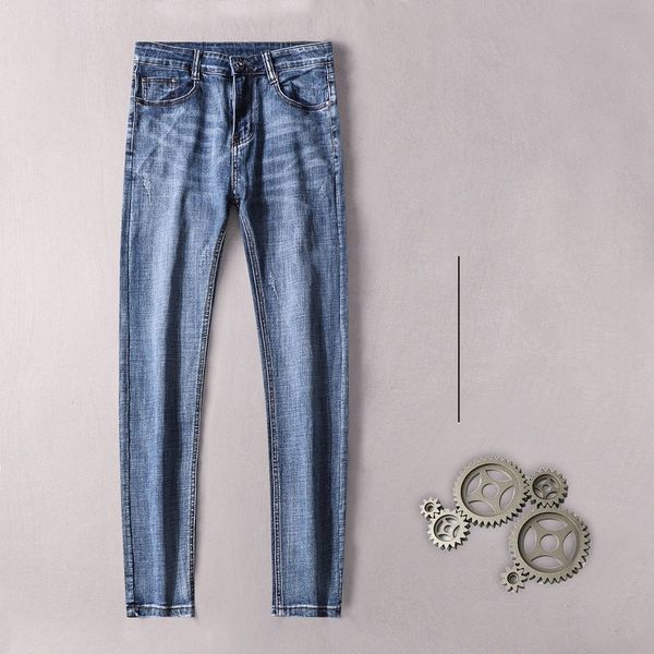 

new arrival winter mens designer jeans thick style washed jeans fashion mens jeans slim business leisure trousers pants 29-40, Blue