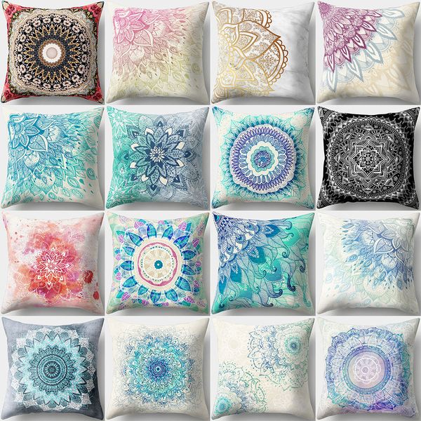 Urijk Bohemian Boho Decorative Pillowcase Floral Cushion Case 45
