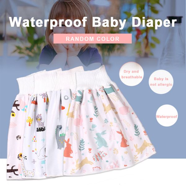 

new baby waterproof diaper skirt can be washed waterproof diaper high waist protection belly sleeping urine bed four seasons unisex