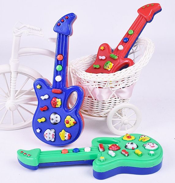 

new fashion cartoon toy guitar music electric guitar kids musical instruments educational toys for children gifts