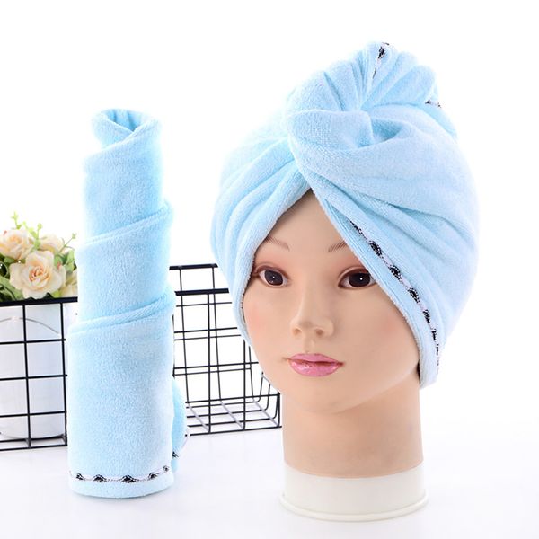 

showering microfiber water absorption bath turban practical wrap non slip drying towel thickened quick enlarge cap time saving