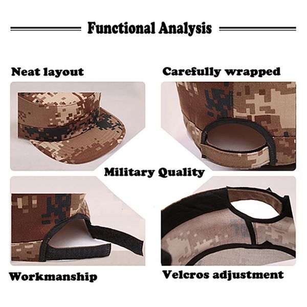 

2018 new classic camouflage men military caps army cadet hats cotton adjustable flat patrol cap, Blue;gray