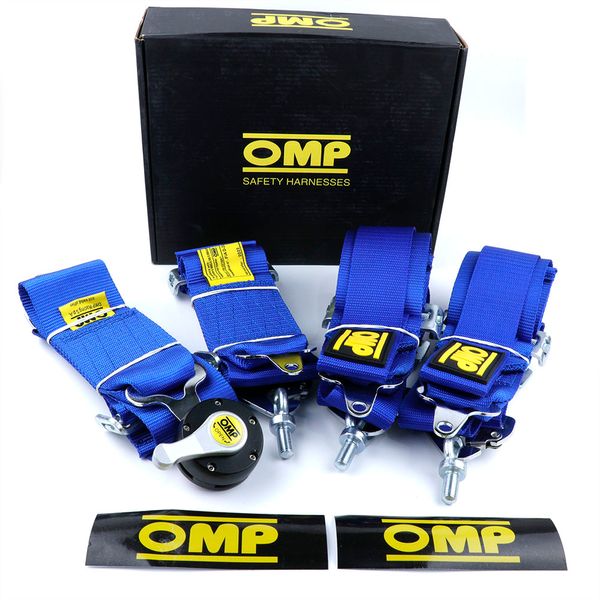 

omp 4 point racing seat belt harness camlock shoulder quick release locking with fia 2021