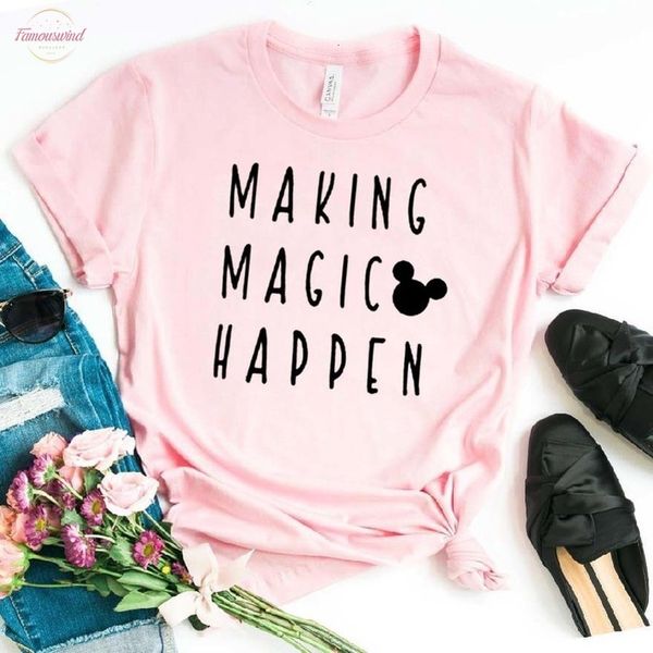 

making magic happen print women tshirt cotton casual funny t shirt for lady girl hipster drop ship na 282, White