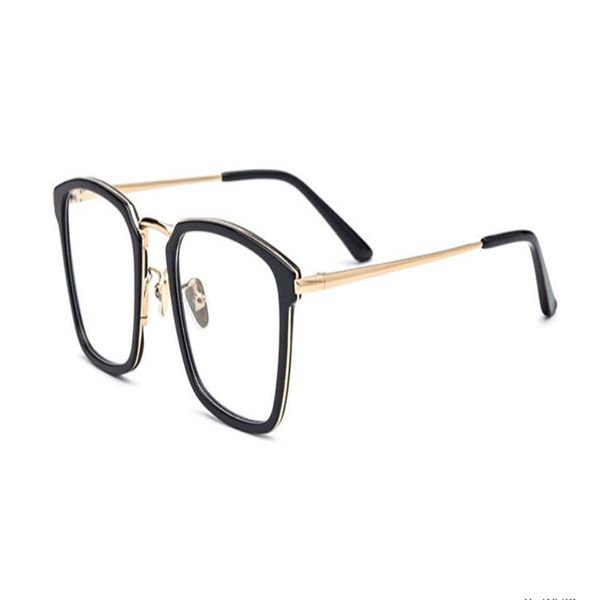 

mongoten new retro full rim acetate myopia eyewear frame black leopard clear lens optical eyeglasses frame
