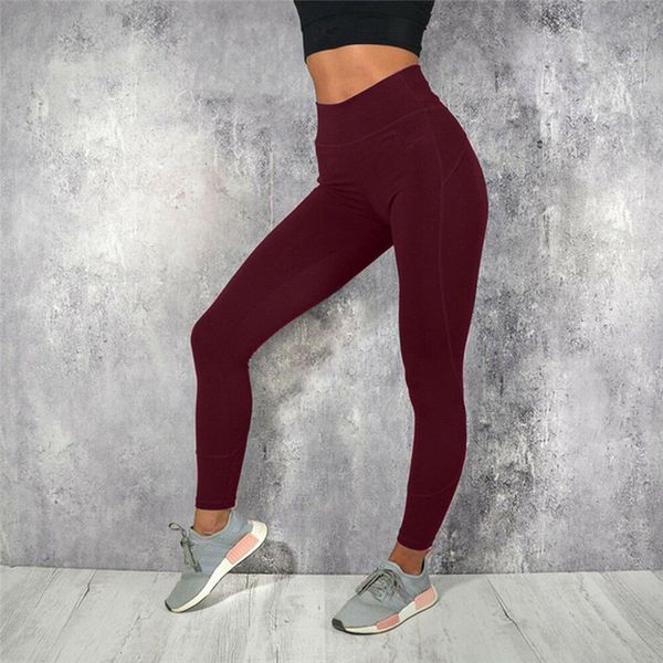 

new high waist polyester leggings women fitness clothes slim ruched women's spring skinny pencil pants female leggings, Black