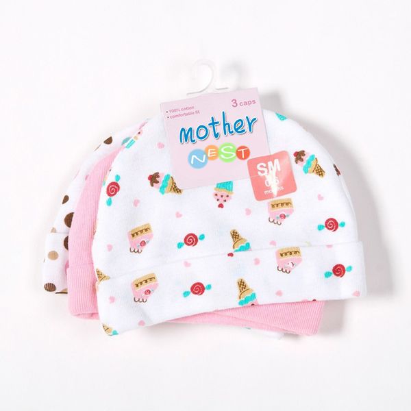 

mother nest 3pcslot baby hats pinkblue star printed baby hats caps for newborn baby accessories pet supplies, Yellow