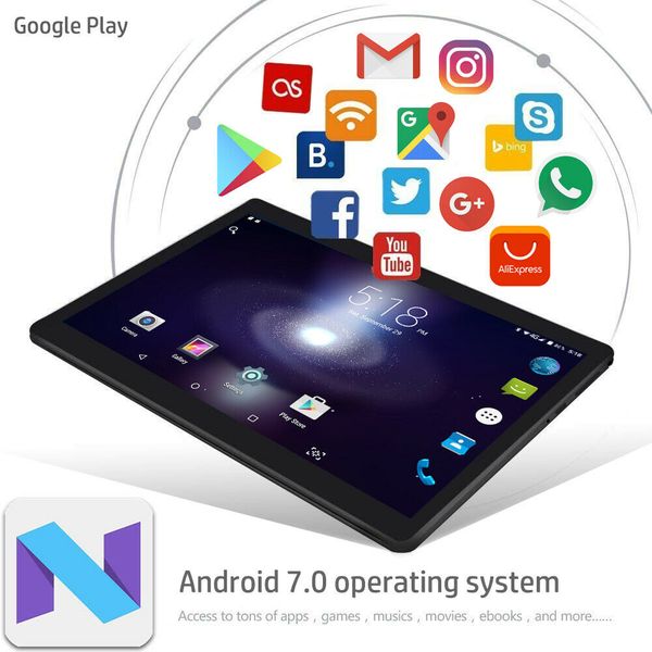 

2019 new 10 lte tablet pc octa core 4gb ram 64gb rom 1280 800