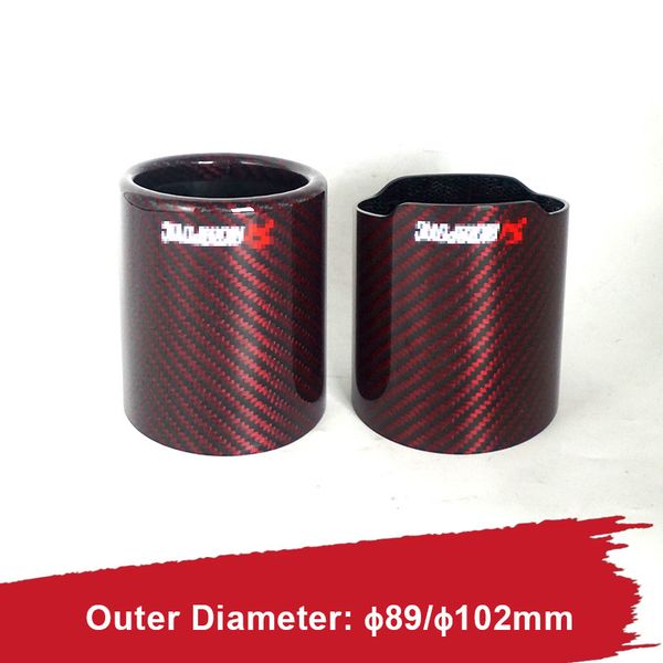

1pcs akrapovic model exhaust tail pipe kit smooth carbon muffler tail-end general straight curl red