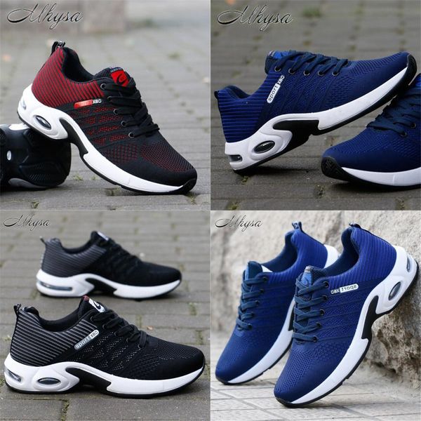 

mhysa 2019 new spring, summer and autumn men's shoes fly woven lightweight shoes breathable comfortable non-slip wear shoes m101, Black