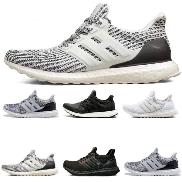 

3.0 triple black running shoes men women hypebeast primeknit core black white athletic size 36-45