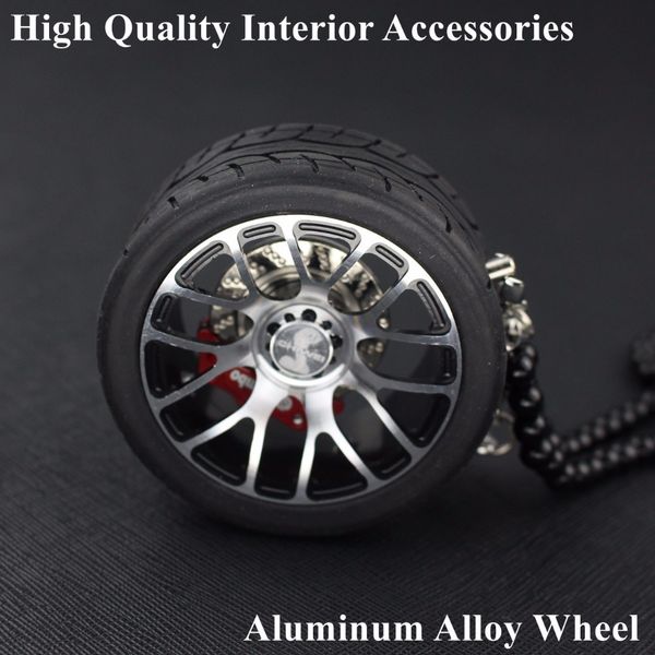 

wheel model interior decoration in the car keyring mirror hanging key chain pendants can be used as car perfume seat