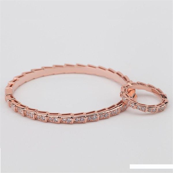 

fashion snake bone bangles rings luxury casual bracelets rings gold silver rose slim bracelet rings exquisite wedding jewelry lover gift