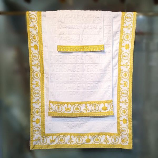 

designer bath towel 3 piece set towel cotton high soft quality bath towel luxury embroidered square comfortable washcloth klw1914