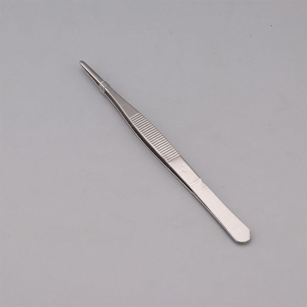 

12.5/25/30cm long barbecue food tong stainless steel straight tweezer toothed tweezer home medical garden kitchen bbq tool