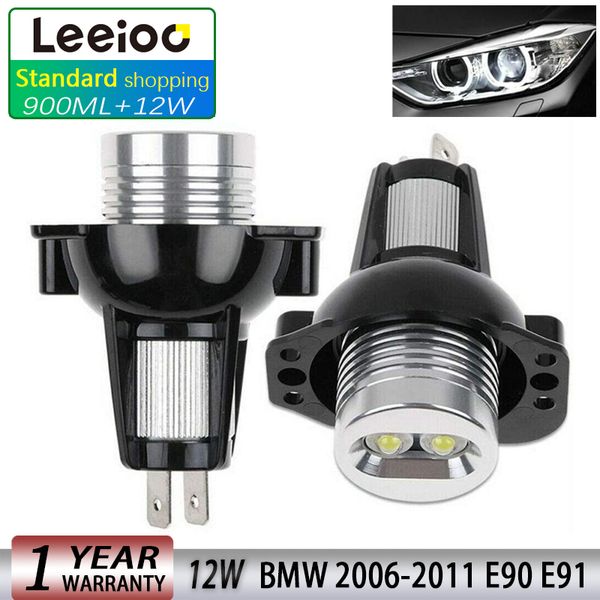 

12w white daylight bulb 2pcs led angel eyes marker light for 2006-2011 e90 e91 325i 325xi 328i 328xi 330i 330xi 335i 335xi
