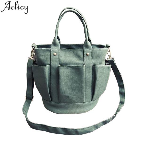 

aelicy fashion foreign trade women lantern type duogon canvas handbag tote bag shopping bag canvas large bags for women 2019