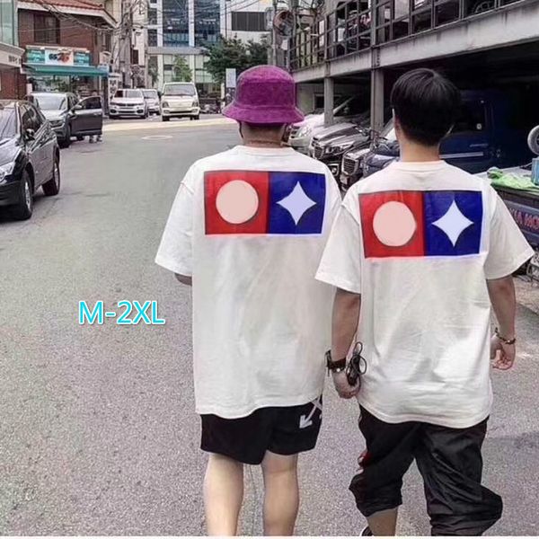 

summer designer tee shirts 20ss logo t-shirt letter monogram geometric printed casual simple men women street casual clothing s-2xl zmy6046, White