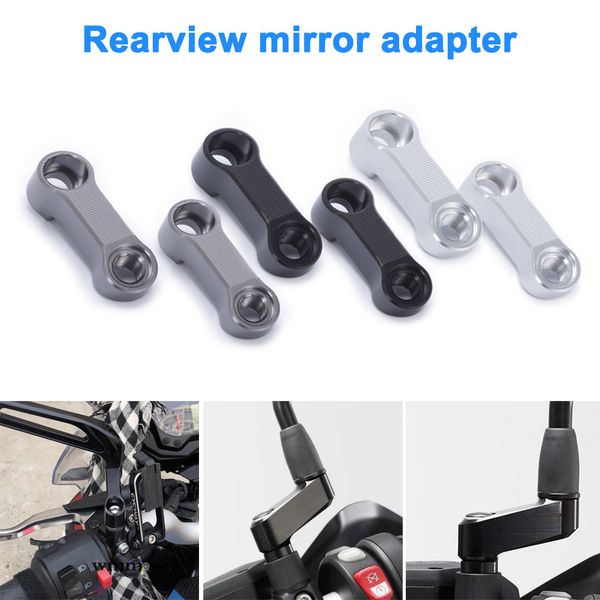 

1 pair rearview mirrors riser extenders spacers extension adapter for motorcycle x66
