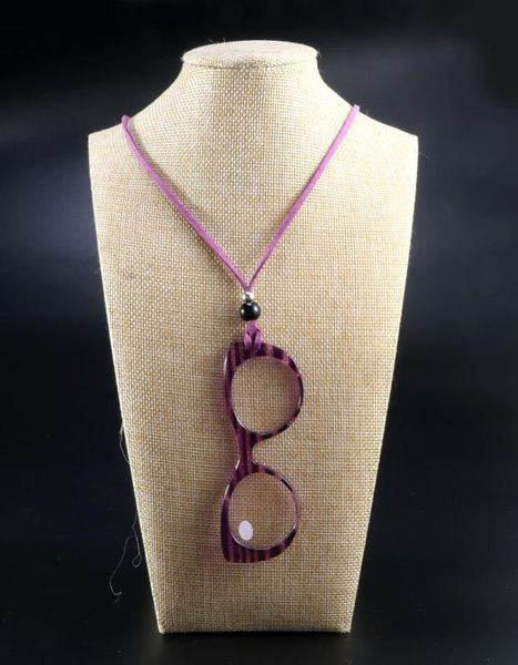 

cat eyes portable presbyopia eyewear women men reading glasses necklace italy design fashion colorful frame, White;black