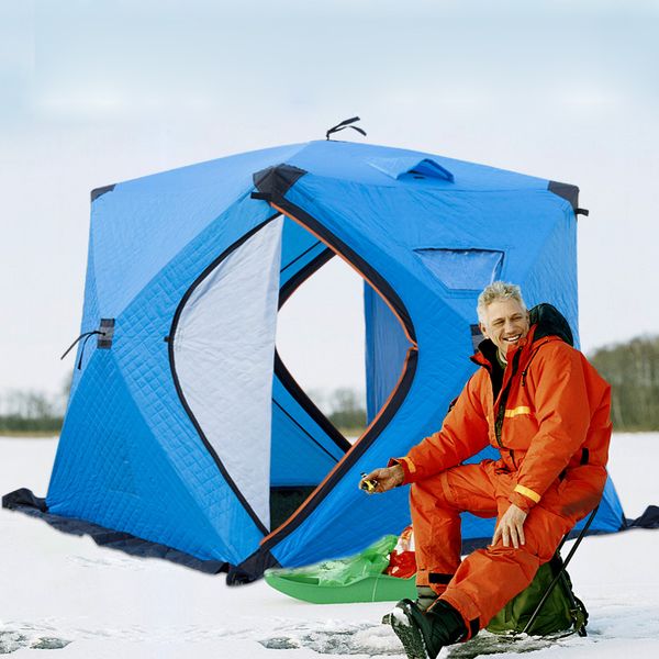 

3-4 person automatic outdoor camping ice fishing tent winter warm tent travel windproof insulated shelter ice fishing tents