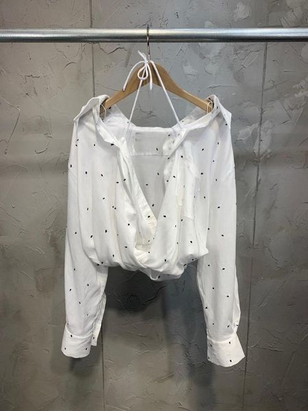 

ddxgz2 blouse halter neck shirt women embroidery v wihum