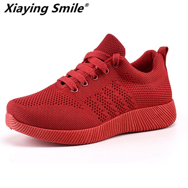 

xiaying smile 2019 new trend running shoes woman sneakers breathable air mesh shoes eva athletic sapatos women sport